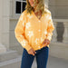 Color-Yellow-Autumn Winter Popular Knitted Floral Cardigan Cashmere Sweater Coat-Fancey Boutique