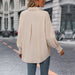 Color-Autumn Women Clothing Solid Color Long Sleeve Shirt Women-Fancey Boutique