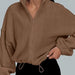 Color-Brown-Women Clothing Polar Fleece Sports Jacket Velvet Stand Collar Zipper Jacket-Fancey Boutique