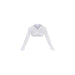 Color-White-Sweet Sexy Sexy Solid Color Women Clothing Ultra Short cropped Shirt Women-Fancey Boutique