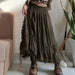 Color-Street Retro Skirt High Waist Asymmetric Lace Stitching Casual Sexy Pleated Skirt-Fancey Boutique