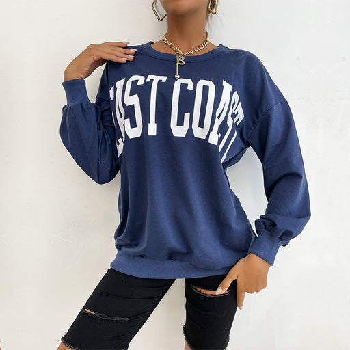 Color-Autumn Women Clothing Long Sleeve Letter Graphic Sweater Women-Fancey Boutique