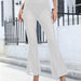 Color-White-Women Sexy Mesh See Through Drop Plastic Trousers Women Bell Bottom Pants-Fancey Boutique
