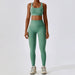 Color-Green-1-High Strength Beauty Back Seamless Yoga Clothes Women Tight Sports Underwear Running Fitness Yoga Suit-Fancey Boutique