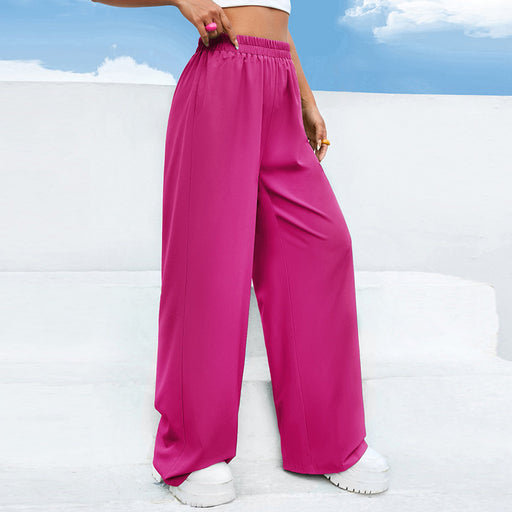 Color-Sports Pants Wide Leg Pants Women Solid Color Loose Slimming Straight Dance Pants Women-Fancey Boutique