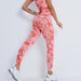 Color-Orange-Seamless Tie Dye Peach High Waist Hip Lift Fitness Pants Running Sports Tights Hip Yoga Trousers-Fancey Boutique