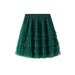 Color-Mesh Skirt Women Summer Spring Autumn Clothing A line Tiered Dress Short Skirt-Fancey Boutique