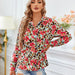 Color-Women Autumn Printed Long Sleeved Top-Fancey Boutique