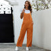 Color-Orange-Women Clothing Retro Casual Long Suspender Jumpsuit-Fancey Boutique