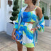 Color-Blue-Women Clothes Spring Summer Casual Color Tie-Dye Printed Three-Piece Set-Fancey Boutique