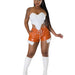 Color-Orange-Women Clothing Elegant Deep Pocket Strap Faux Leather Shorts Women Clothing-Fancey Boutique