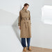 Color-Element Autumn Winter British Double Breasted Loose Drooping Extended Trench Coat for Women-Fancey Boutique