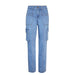 Color-Blue-High Waist Jeans Women Spring Autumn Straight Leg Pants Loose Elastic Big Workwear Pocket Jeans-Fancey Boutique