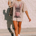 Color-Spring Summer Cartoon Animal Print Loose Comfort Casual Short Sleeve T-shirt-Fancey Boutique