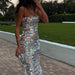 Color-Summer High-End Sequined Light Luxury Strap Dress Cocktail Host Annual Meeting Dress Women-Fancey Boutique