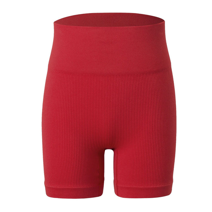 Color-Red Shorts-Seamless Sports Fitness Yoga Wear Shark Knitted Suit Pressure Line Exercise Women-Fancey Boutique
