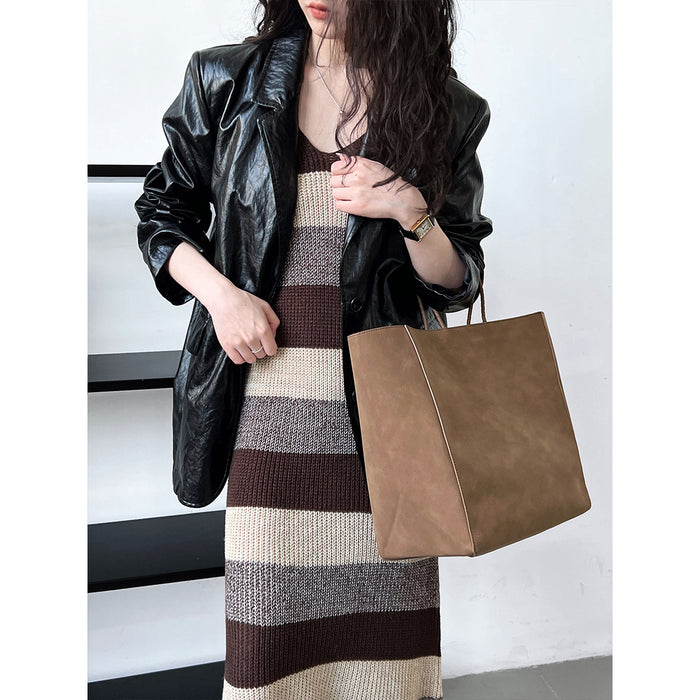 Color-Autumn Small Street Retro Shiny Patent Leather Blzaer Leather Coat Women-Fancey Boutique