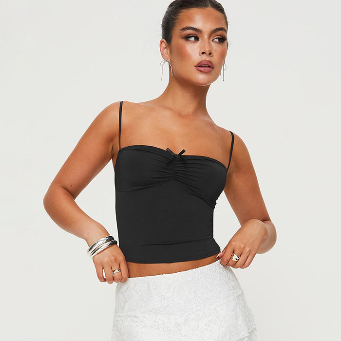 Color-Summer Women Clothing Sling off Shoulder Short Bare Cropped Slim Fit Sexy Vest-Fancey Boutique