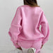 Color-Pink round Collar Sports Brushed Hoody High Waist Sweatpants Autumn Women Clothing-Fancey Boutique