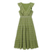 Color-Green-Summer Women Elegant Laminated Decoration Embroidered Maxi Dress-Fancey Boutique