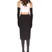 Color-Summer Sexy Sleeveless Gloves Top Skirt Slim Bandage Two Piece Set Women-Fancey Boutique