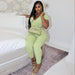 Color-Sexy Women Wear Tight Jumpsuit Spring Summer Slim Fit Trousers Zipper Jumpsuit-Fancey Boutique