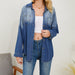 Color-Casual Collared Single Breasted Denim Coat-Fancey Boutique