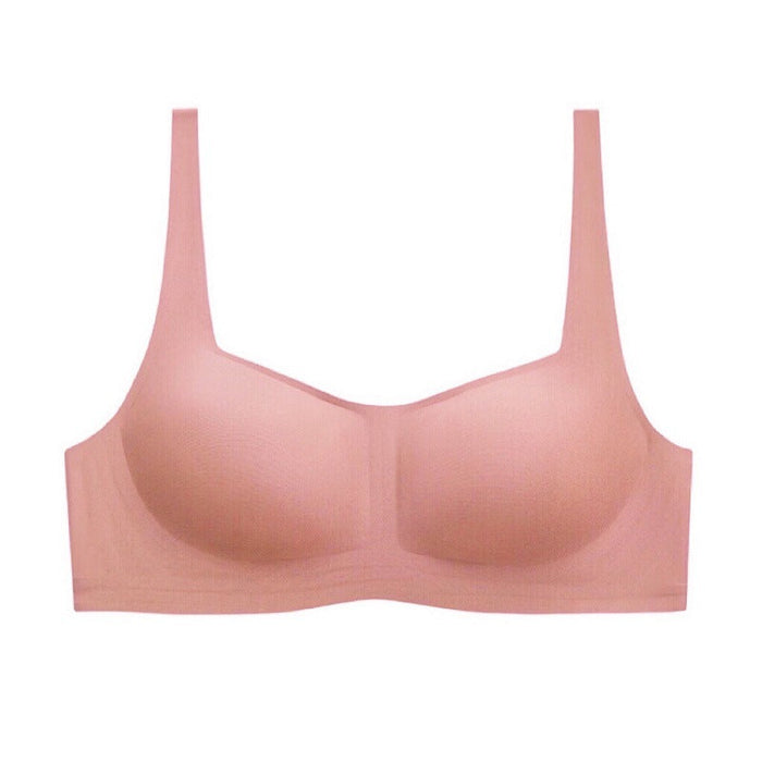 Color-bralette Women Korean Seamless Underwear Thin Small Breast Push up Wireless Soft Support Square Collar Tube Top Jelly Bra-Fancey Boutique