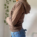 Color-Women Clothing Autumn Winter Sports Casual Zipper Casual Short Top Hoodies-Fancey Boutique