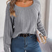 Color-Autumn Winter Casual Solid Color Twist Long Sleeve Pullover Women Clothing-Fancey Boutique