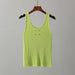 Color-Green-Spring Summer Outerwear Camisole Women Top Slim Bottoming Ice Silk Sweater Inner Wear-Fancey Boutique