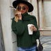 Color-Loose Autumn Winter Sweater Idle Solid Color round Neck Pullover Scarf Knitwear Sweater for Women-Fancey Boutique