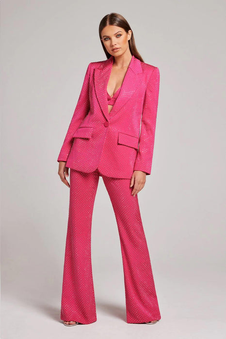 Color-Spring Summer Office Suit Drilling Heavy Industry Sexy Suit Three Piece Suit-Fancey Boutique