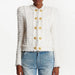 Color-Goods Autumn Winter Star Tassel Fringe Tweed Stand Collar Slim Fit Jacket-Fancey Boutique