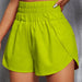 Color-fluorescent green-Spring Summer Ladies High Waist Elastic Loose Sports Casual Women Shorts-Fancey Boutique