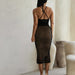 Color-Summer Women Clothing Sexy Sling Bare Back Jumpsuit Hollow Out Knitted Skirt Set-Fancey Boutique