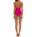 Color-Solid Color One Piece Swimsuit Outer Single Women Swimsuit Solid Color Cutout Rope One Piece Bikini-Fancey Boutique