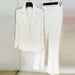 Color-White-Goods Heavy Industry Beads Diamond Slim Bootcut Pants Two Piece Set-Fancey Boutique