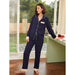 Color-Pajamas Women Spring Autumn Simple Cardigan Long Sleeve Long Home Wear Suit-Fancey Boutique