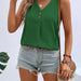 Color-Women Clothing Summer Summer V neck Buttons Vest Top T shirt Loose Casual Shirt-Fancey Boutique