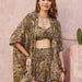 Color-Green Paisley Printing 3-Piece Set Vacation Skirt Female-Fancey Boutique