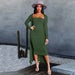 Color-Autumn Winter Casual Two-Piece Suit Long-Sleeved Knitted Top Tube Top Dress Women-Fancey Boutique