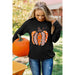 Color-Halloween Pumpkin Printed Long Sleeved Top Female Casual Hoodless Sweater-Fancey Boutique