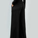 Color-Winter Solid Color Casual Straight Leg Pants Women Drape Wide Leg High Waist Slimming Office-Fancey Boutique