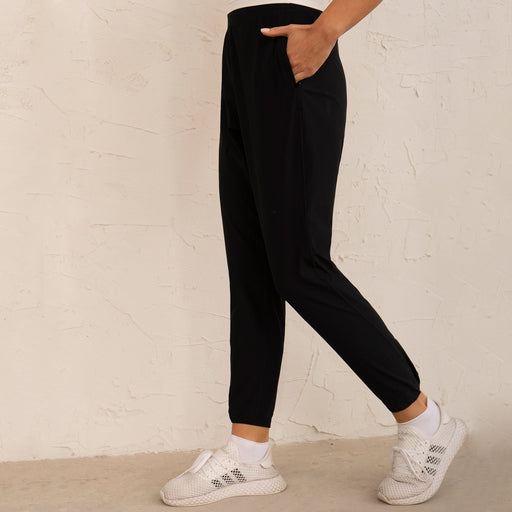 Color-Black-Quick Drying Track Pants Women Summer Thin Loose Tappered Ice Silk Sun Protection Slimming Harem Casual Pants-Fancey Boutique