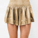 Color-Gold on Black Background-Casual Sports Women Shorts Loose Elastic Waist Drape Flash Pants-Fancey Boutique