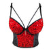 Color-Mesh Stitching Velvet Sequined Underwear Short Chest Cover Tight Bandeau Sexy Sequin Embroidered Strap-Fancey Boutique