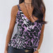 Color-Leopard Print Purple-Summer Printed Loose Camisole Backless Shirt for Women-Fancey Boutique