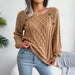 Color-Autumn Winter Casual Square Collar Clinch Twist Knitted Pullover Sweater Women Clothing-Fancey Boutique