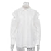 Color-White-Women Clothing Summer White Shirt Top Stylish Long Sleeves Hollow Out Cutout out Stylish Shirt Women-Fancey Boutique